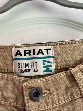Ariat Men’s Slim Fit Straight Leg Jeans in Tan